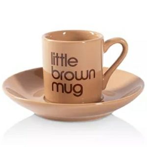 (New) Bloomingdale's Little Brown Mug & saucer